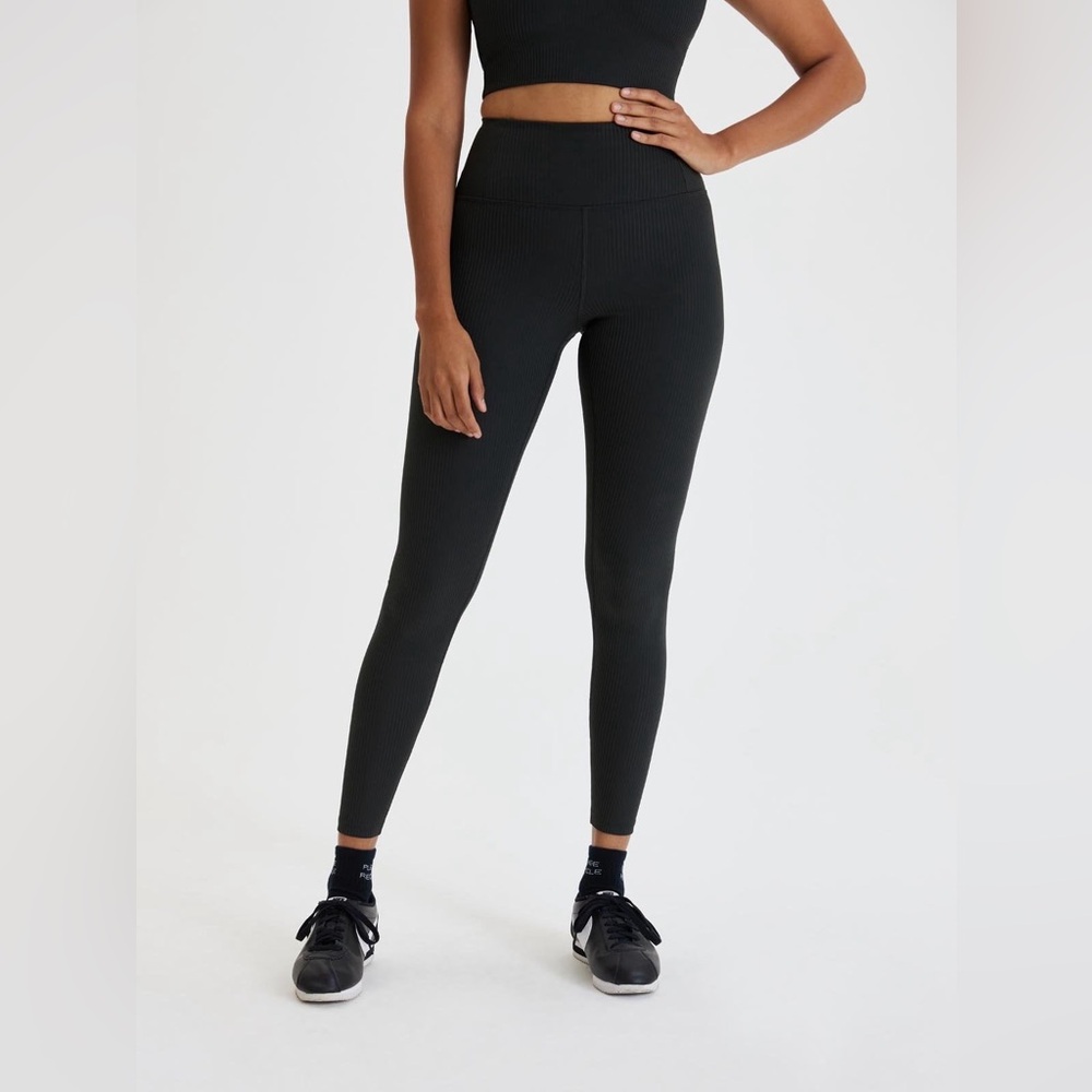 NWT Girlfriend Collective Rib Leggings 23-3/4" Black Size L